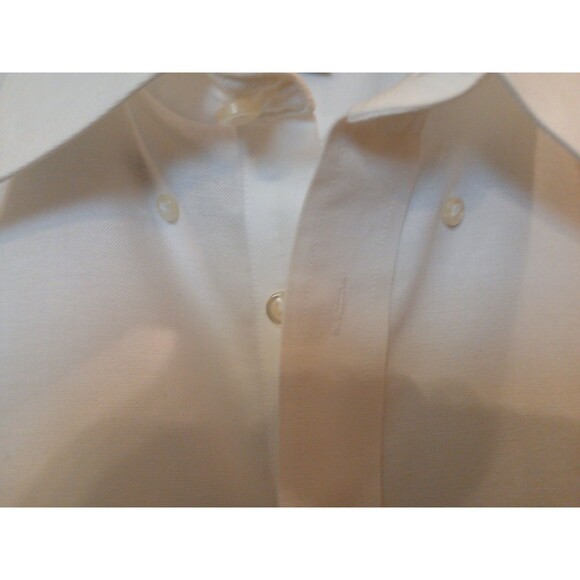 Lands’ End Men’s White Dress Shirt 17-36 Tall No Iron Long Sleeve Button Up - Picture 9 of 15